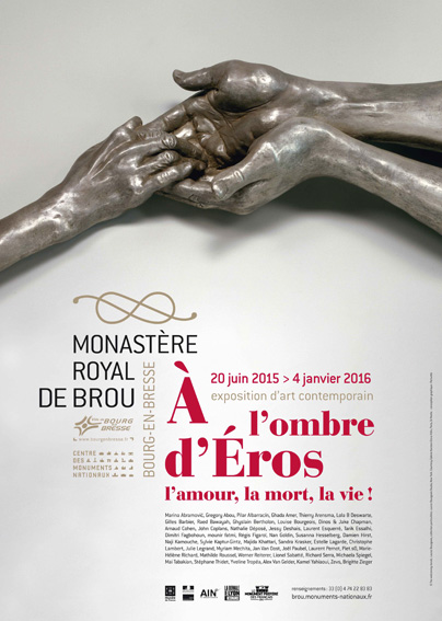 affiche exposition à l'ombre d'Eros, l'amour, la mort, la vie 2015-2016